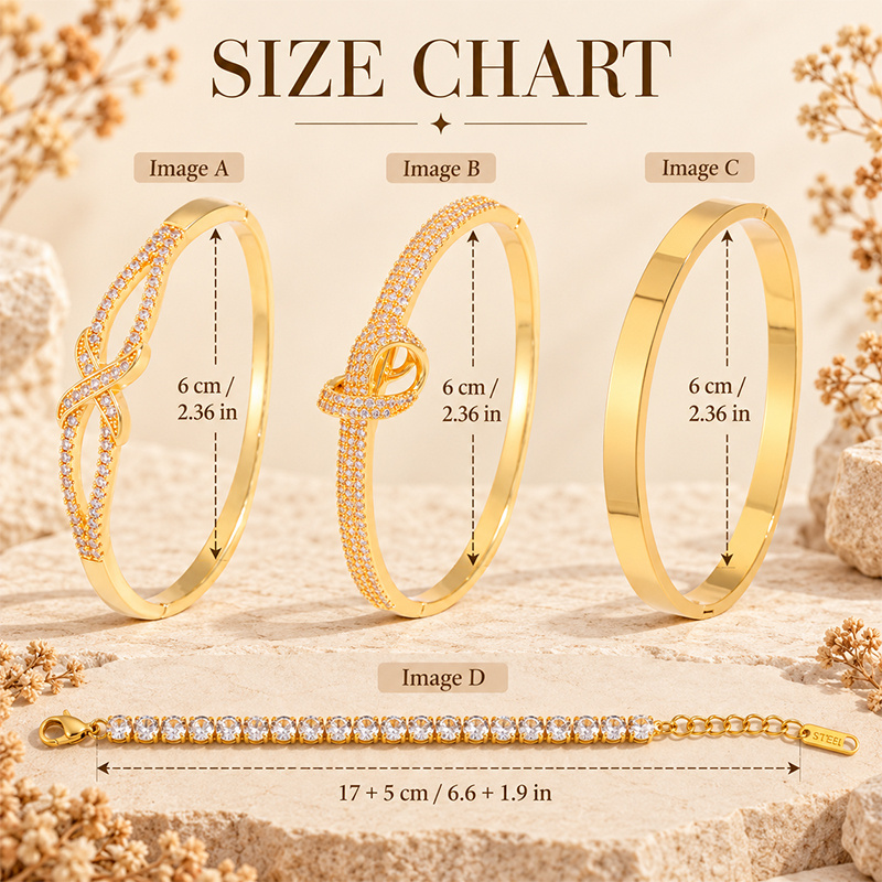 4pcs Stackable Wrist Jewelry Set with Smooth Solid & Chain Bracelets